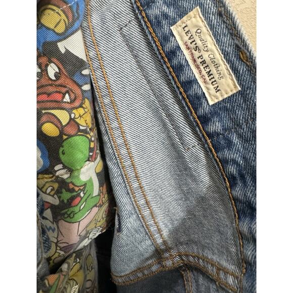 Levis X Super Mario Bros 501 Denim Jeans Womens Size 27 - Picture 8 of 8